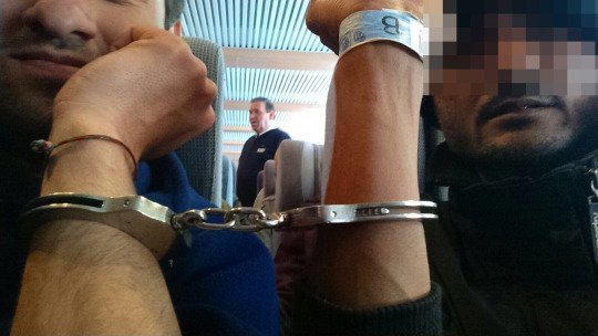 Upon detainment before being taken into the Paranesti camp