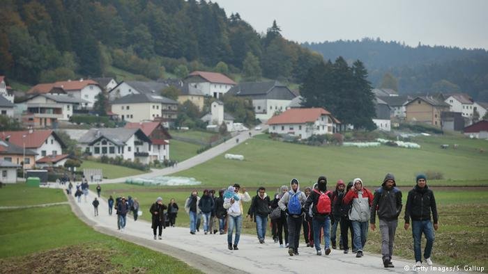 A file photograph showing refugees in Bavaria, Germany