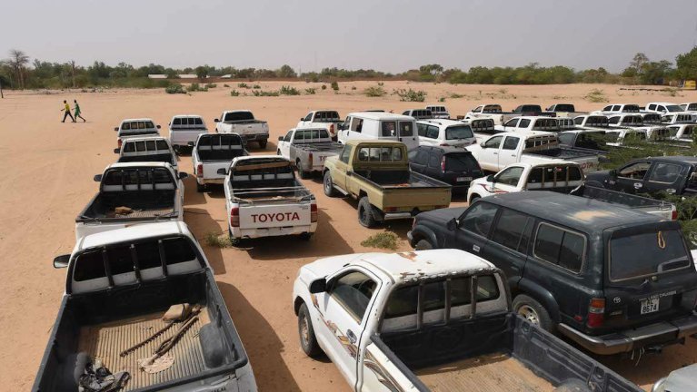 File photo: Pickup trucks used by smugglers in Niger | Photo: Mehdi Chebil / InfoMigrants