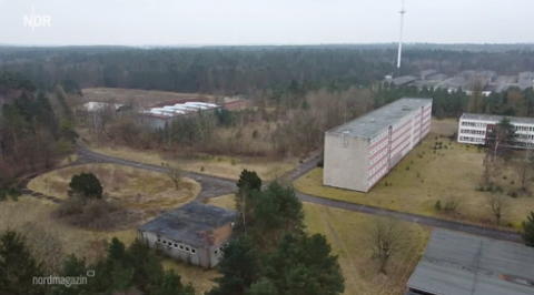 From file: An aerial view of the former barracks that the local authorities hope to convert into an asylum seeker home for 500 people in Dabel,Germany | Screenshot NDR report (German public broadcaster)
