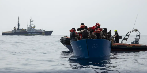 File photo: Rescue organization SOS Humanity has also accused the Libyan coast guard of shooting at it while on a rescue mission in the Mediterranean | Source: Screenshot DW Video / SOS Humanity