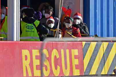The Sea Eye 4 is seen with 214 migrants on board, who were rescued in various rescue operations carried out in the Mediterranean Sea | Photo: ANSA/CARMELO IMBESI