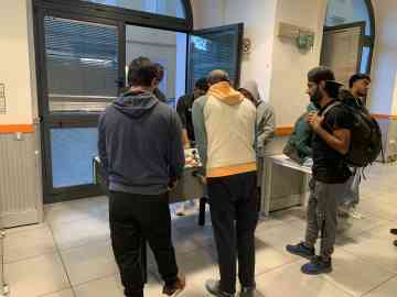 Migrants can enjoy a game of table football among other activities at the day center | Photo: Emma Wallis / InfoMigrants