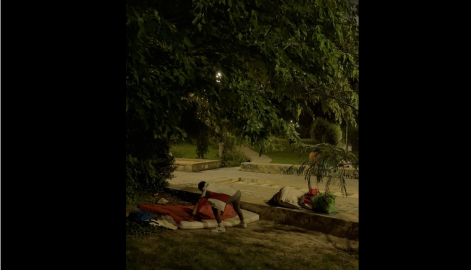 Around 200 unaccompanied minors from West Africa spend the night in Belleville Park in Paris. Photo: InfoMigrants 