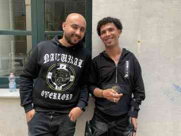 Said and Dhaker, two of the cultural mediators with the Harraga 2 project in Palermo | Photo: Emma Wallis