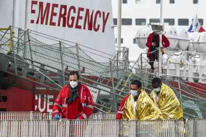 The Emergency NGO's vessel Life Support, seen here in the port of Civitavecchia near Rome, has saved hundreds of lives in the past year | Photo: ARCHIVE/ANSA