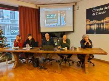 The presentation of the report 'Accesso Negato', on December 17 in Trieste, Italy | Photo: Italian Solidarity Consortium (ICS), International Rescue Committee (IRC), Diaconia Valdese, Linea d'Ombra, No Name Kitchen, Gruppo Operatrici Antiviolenza e Progetti (GOAP), Fondazione Luchetta, and Comitato per i Diritti Civili delle Prostitute (CDCP))