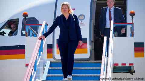 German Interior Minister Nancy Faeser visits the Bulgarian city of Plovdiv on April 15 to talk about migration | Photo: Sören Stache/dpa/picture alliance
