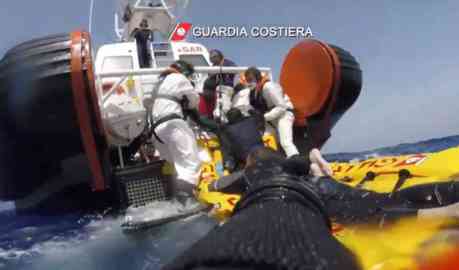 Frame from Italian Coast guard video shows the Coast Guard's rescue operation following the sinking of a boat loaded with migrants, 04 September 2024 | Photo: ANSA / Guardia Costiera