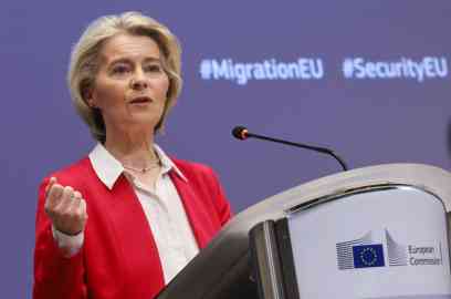 European Commission President Ursula von der Leyen taking part in the Conference on the Global Alliance to Counter Migrant Smuggling in Brussels, Belgium, 10 December 2025 |Photo: EPA/OLIVIER HOSLET
