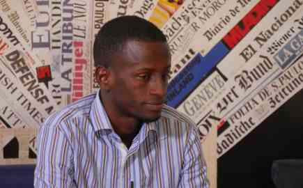 Souleymane Diallo during the meeting in Rome. Photo: Stefano Intreccialagli/ANSA