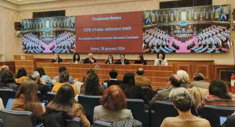 The press conference to present the report by Tavolo Asilo e Immigrazione on CPRs at the Senate in Rome, on January 28, 2026 | Photo: Tavolo Asilo e Immigrazione