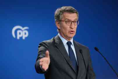 The Spanish conservative Peoples' Party leader Alberto Nunez Feijoo while he delivers a speech at party's headquarters in Madrid, Spain, July 12, 2024 | Photo: EPA / BORJA SANCHEZ-TRILLO