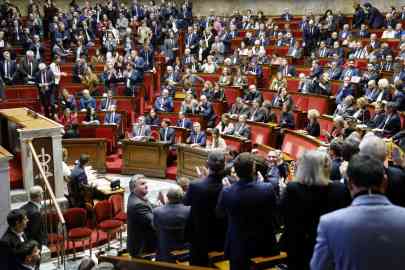 France's lower house of parliament, the National Assembly, after a vote on the immigration bill, December 11, 2023. | Photo: Ludovic Marin/AFP 