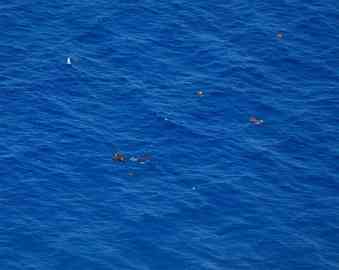 Photos taken after a boat sank in the central Mediterranean on July 30, 2025, leaving two children dead | Photo: Sea-Watch Italy/ANSA