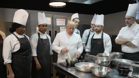Michelin-starred French chef Thierry Marx says his school does not care about a person's past, only what they want to do now | Photo: DW video