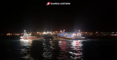 Photo used as illustration: The Italian coast guard believes it collided with a migrant boat as it arrived to begin a rescue on Saturday night off Syracuse | Source: Italian coast guard Guardia Costiera press release