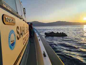 The Turkish coast guard is tasked with trying to stop migrants from departing from the country's coast -- but in many instances it has to instead step in and rescue those who already are well on their way | Source: Turkish Coast Guard Press Office
