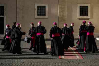 Spanish bishops at the Vatican for a meeting with Pope Francis. | Photo: ARCHIVE/ANSA/FABIO FRUSTACI