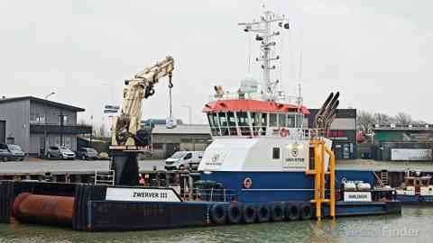 A picture of the Zwerver III, a Dutch-flagged vessel on the website Vessel Finder | Source: www.vesselfinder.com