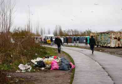 Around 1000 migrants live in a camp near the Calais hospital, on November 27, 2025 | Photo: InfoMigrants