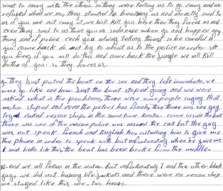 An excerpt from Ibrahim A.'s handwritten letter from prison | Photo: InfoMigrants