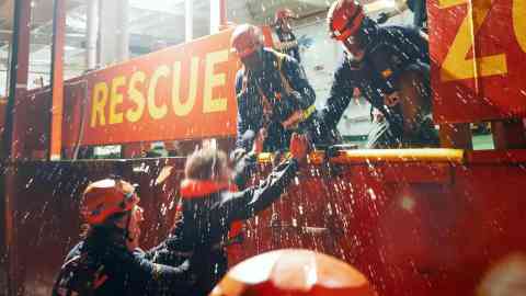 From file:  Sea-Eye crew members during a rescue | Photo: ANSA/SEA-EYE/GUILLAUME DUEZ