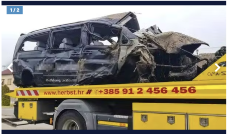 The van was suspected to be used in a human trafficking operation to transport people from Croatia to Western Europe | Source: Screenshot from 20 Minuten