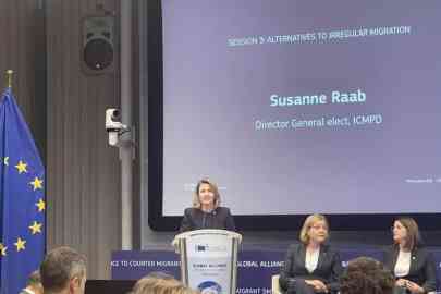 Susanne Raab at the International Conference of the Global Alliance to Counter Migrant Smuggling in Brussels | Photo: ICMPD