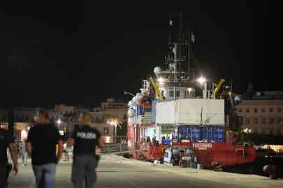 The ship Mediterranea stopped in the port of Trapani by Italian authorities, 25 August 2025 | Photo: ANSA/ Mediterranea Saving Humans Press Office