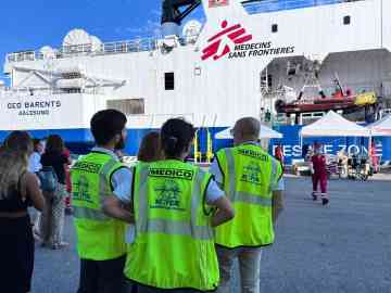 The Geo Barents was issued with two detention orders soon after it arrived to disembark rescued migrants in the port of Genoa | Photo: Enrico Paradisi / ANSA ARCHIVE