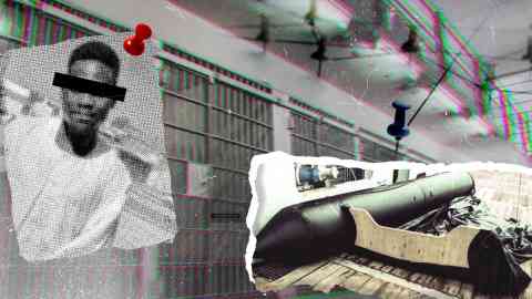 © France Médias Monde graphics studio | Ibrahim A. a 31-year-old Sudanese immigrant, faces up to 10 years in prison on suspicion of piloting the boat that sank in the English Channel on August 12, 2023, killing seven people.