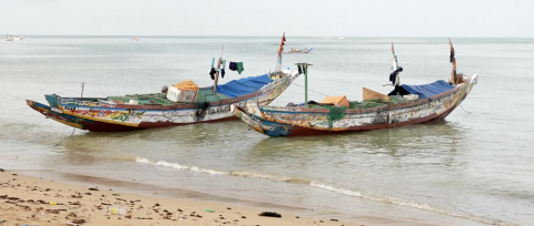 Senegalese fishing boats. | Photo: DW screenshot