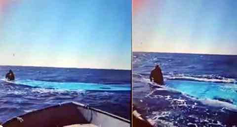 This image shows the sole surviving migrant who was found aboard a wooden boat and rescued by a Tunisian fishing vessel | Photo: X / Alarm Phone 