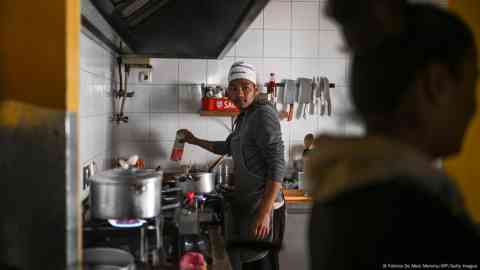 Many young Nepalese workers see Europe as both a safer and a more lucrative choice | Photo: Patricia De Melo Moreira/AFP/Getty Images