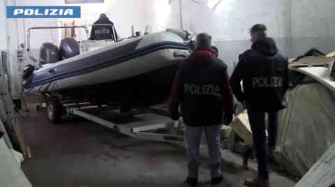 A frame from a video of the Police showing a moment of their international operation last February, against migrant trafficking on luxury dinghies | Photo: ARCHIVE/ANSA/POLICE PRESS OFFICE