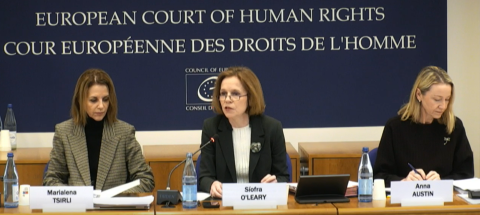 A screenshot of the press conference held by ECHR President Síofra O'Leary on Thursday (January 25) | Source: Screenshot, Press conference web feed ECHR Press Office
