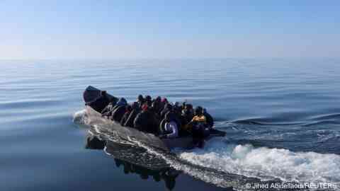 A migrant boat in the Mediterranean Sea | Photo: Reuters/Jihed Abidellaoui