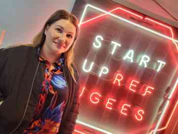 Startup Refugee CEO Aicha Manai at her office in Helsinki | Photo: Ben Bathke/InfoMigrants