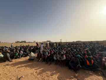 The Libyan authorities detained over 2,000 migrants on February 3 in Sabha, in southern Libya. Photo: Facebook / Sebha Security Directorate 