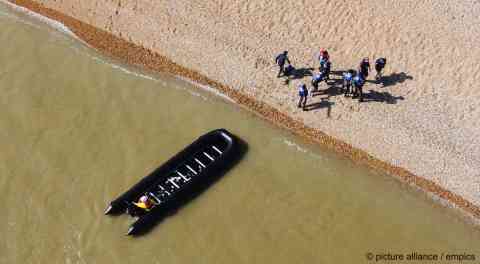The British government confirm they plan to bring in the military to coordinate the migration strategy in the Channel, which is currently being managed by the Border Force with help from the lifeboat charity, RNLI | Photo: Gareth Fuller/PA Wire