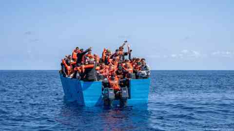Migrants trying to cross the Mediterrean Sea are sometimes rescued by humanitarian organizations, but many drown before any help can reach them | Photo: Simone Boccaccio/SOPA/IMAGO