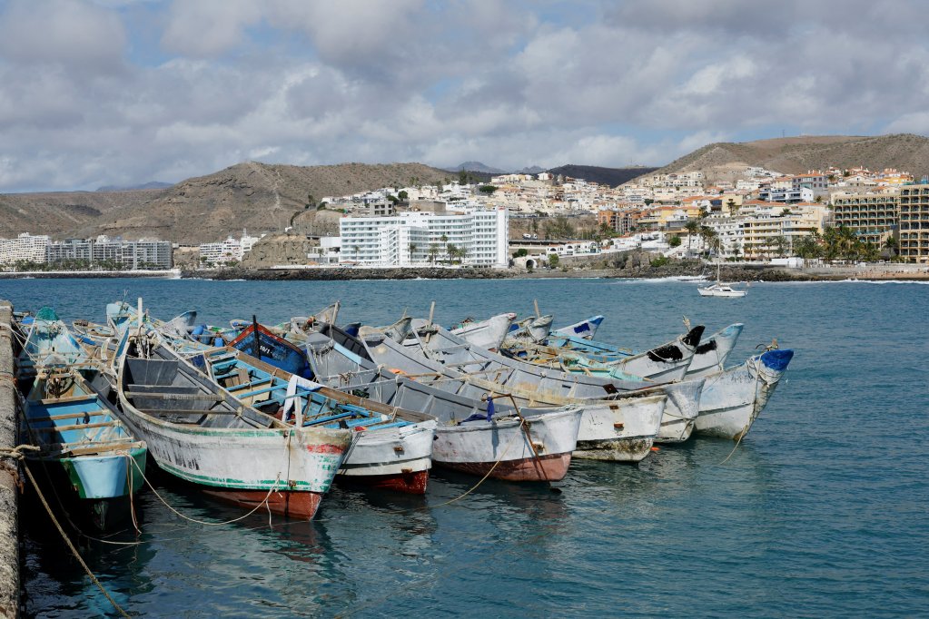Des embarcations de migrants à Grande Canarie, dans les îles Canaries. Crédit : Reuters