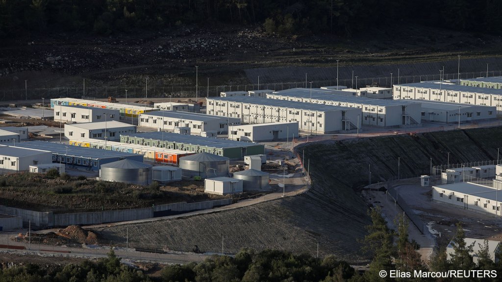Vue du nouveau camp de migrants de Vastria, à Lesbos, dont l'ouverture est prévu cette année. Crédit : Reuters