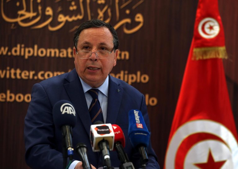 In the picture, Tunisian Foreign Minister Khemaies Jhinaoui | Photo: ANSA