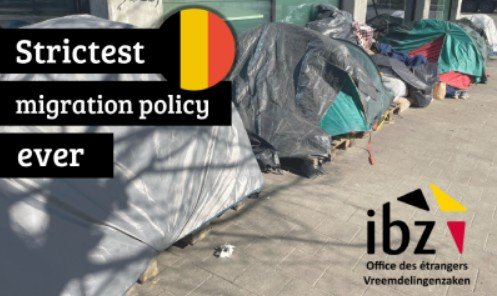 Capture d'écran de la campagne de dissuasion de l'Office des étrangers belge