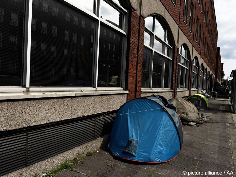 Irish government 'very concerned' about asylum seekers sleeping in tents, amid housing shortage